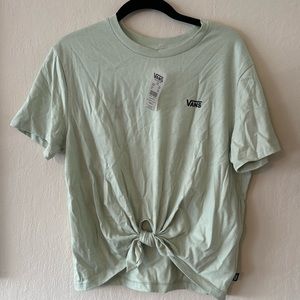 NWT Vans Tie Front Cropped Tee